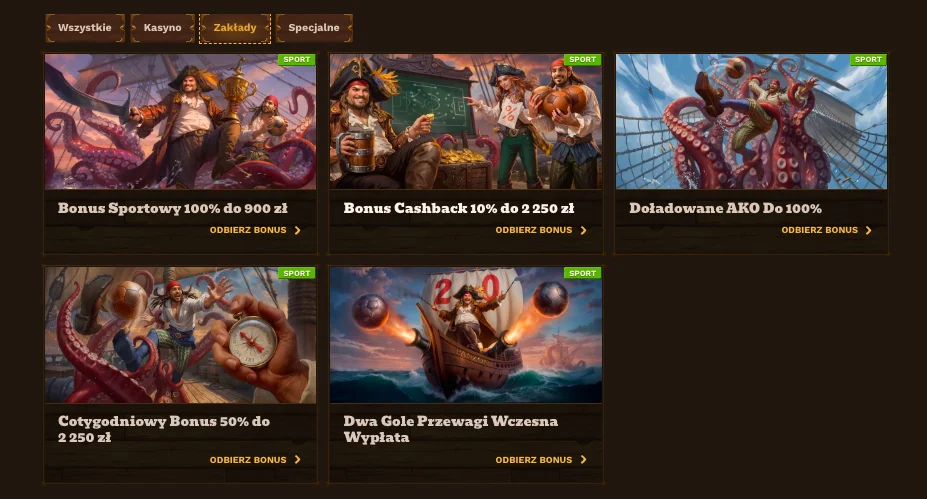 Bonusy sportowe FatPirate