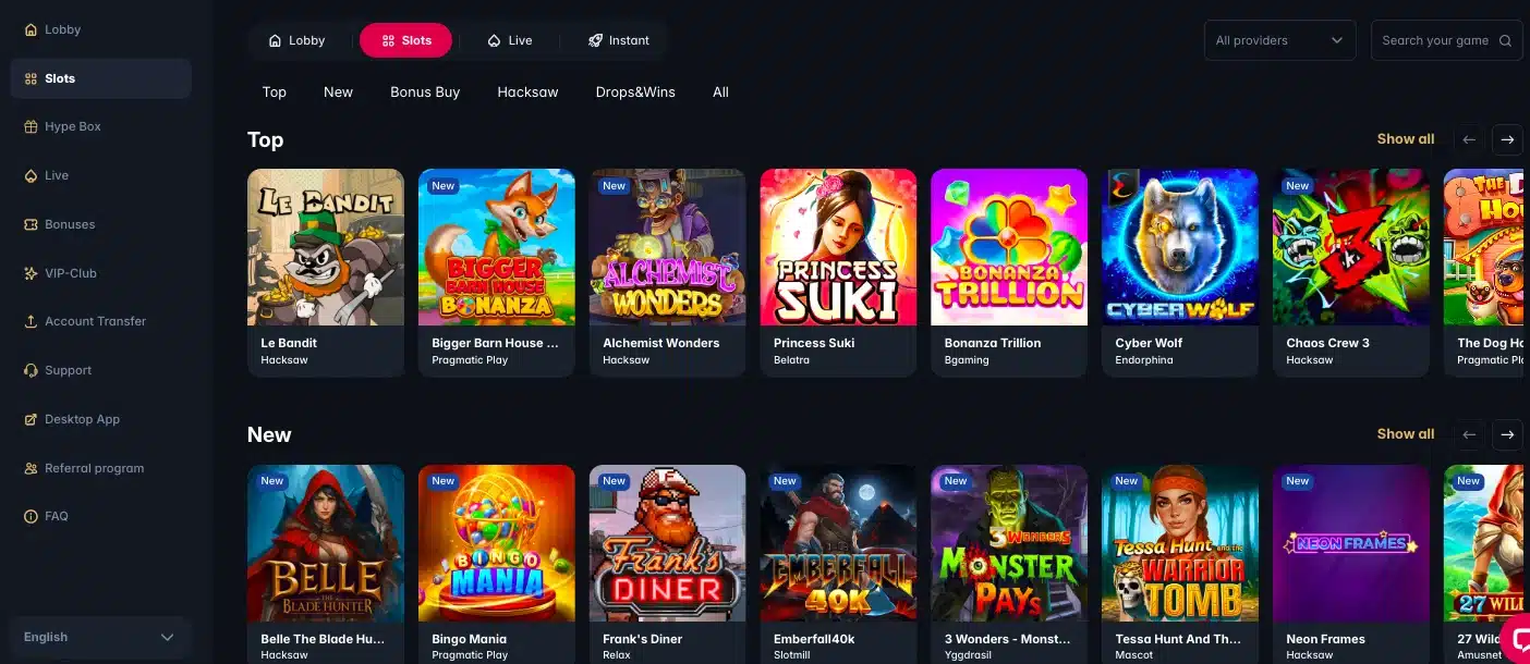 ігри hype casino